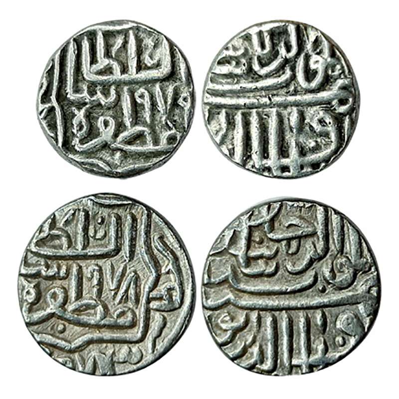 Gujarat Sultanate, Muzaffar Shah III, Silver (2), Tanka & ½ Tanka, AH 978 & 979, 64 & 80 R