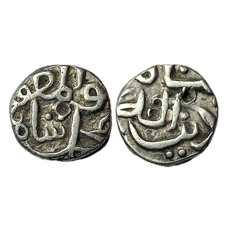 Gulbarha Sultanate, Muhammad Shah I, 1/6 Tanka, Silver, 1.43 g, Abu al Muzaffar Muhammad S
