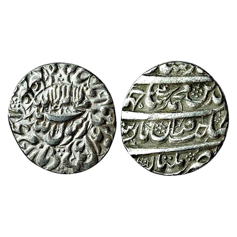 Shah Jahan, Multan Mint, Silver, Rupee, circular area on obv, four lines on reverse type, 