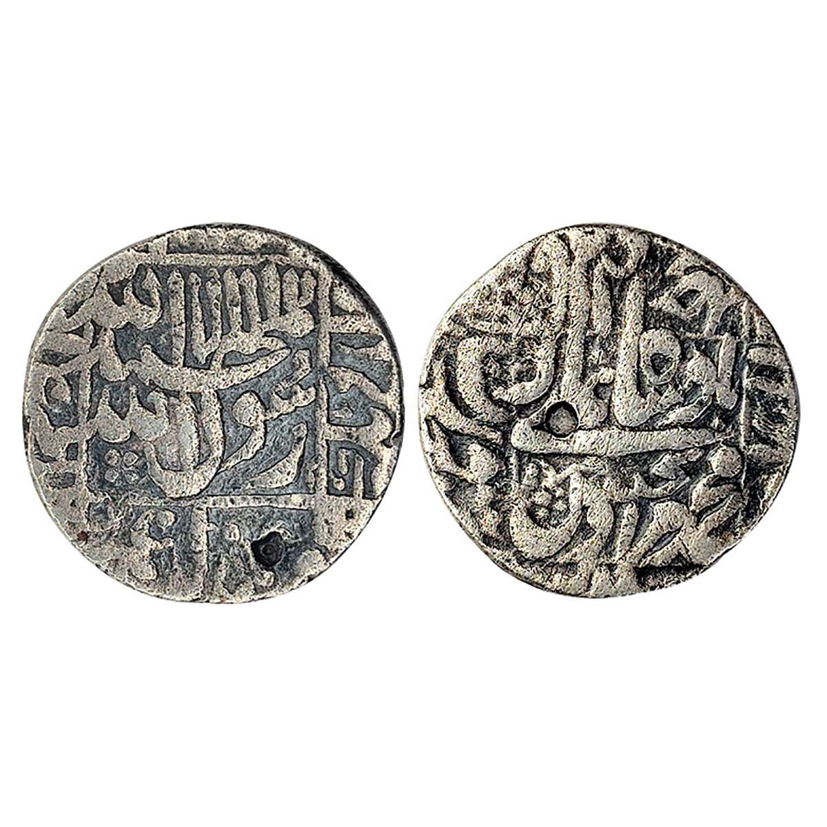 Murad Bakhsh, Surat Mint, Silver, Rupee, square area type, Azar Month, Ilahi Ahad, complet