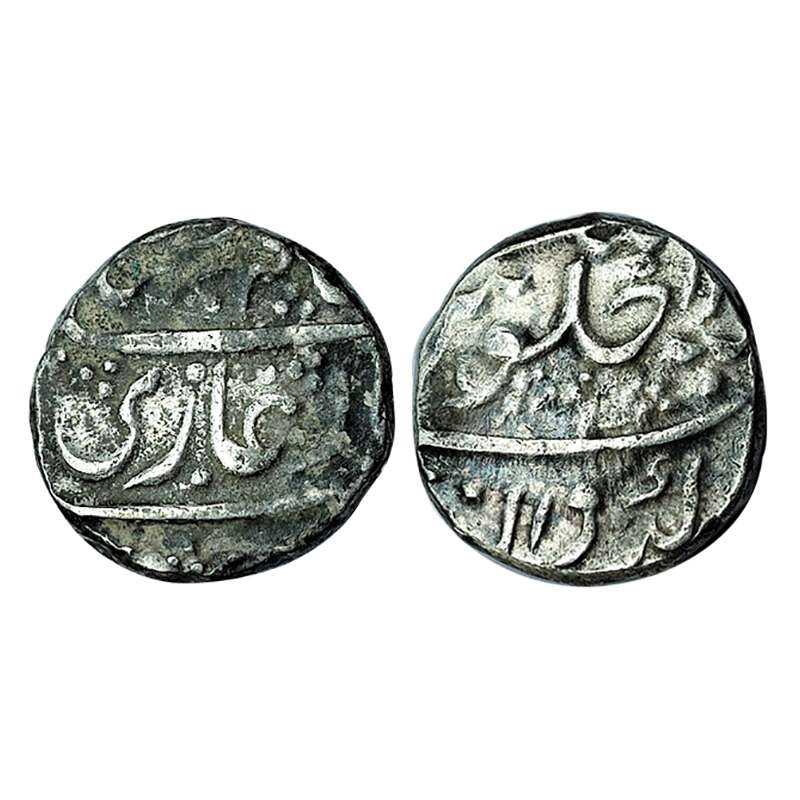 Mughals, Shah Jahan, Silver, Rupee, Lahore Mint, circular areas on obverse type, complete 