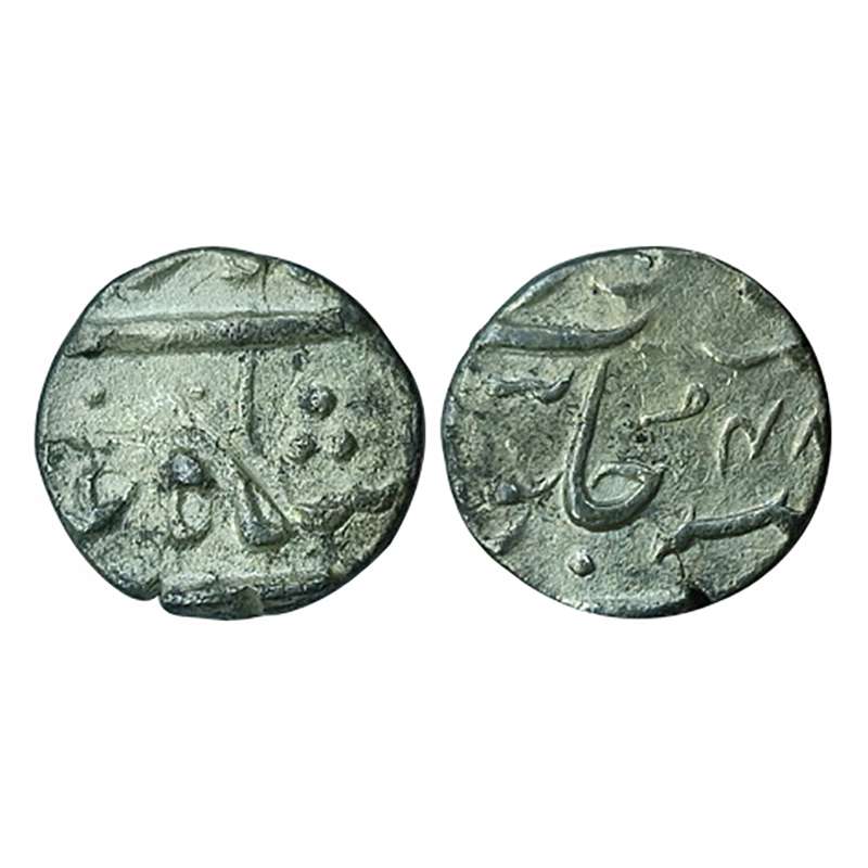 Surat mint, Shah Aam II, ½ Rupee, 5.81 g, Silver. RY 48. Very Fine, Rare. ...