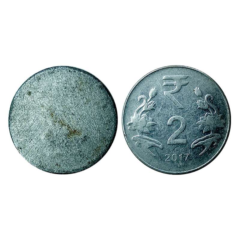 Cupro - Nickel, Error, 2 Rupees, Cupro Nickel. Steel, uniface typr, UNC. Scarce....