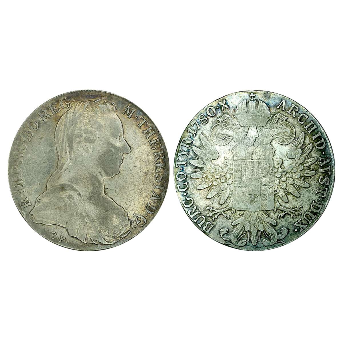 Austria, Maria Theresa, Silver Thaler, 28 g, 1780, Original Portrait. Gunzberg mint. Exces