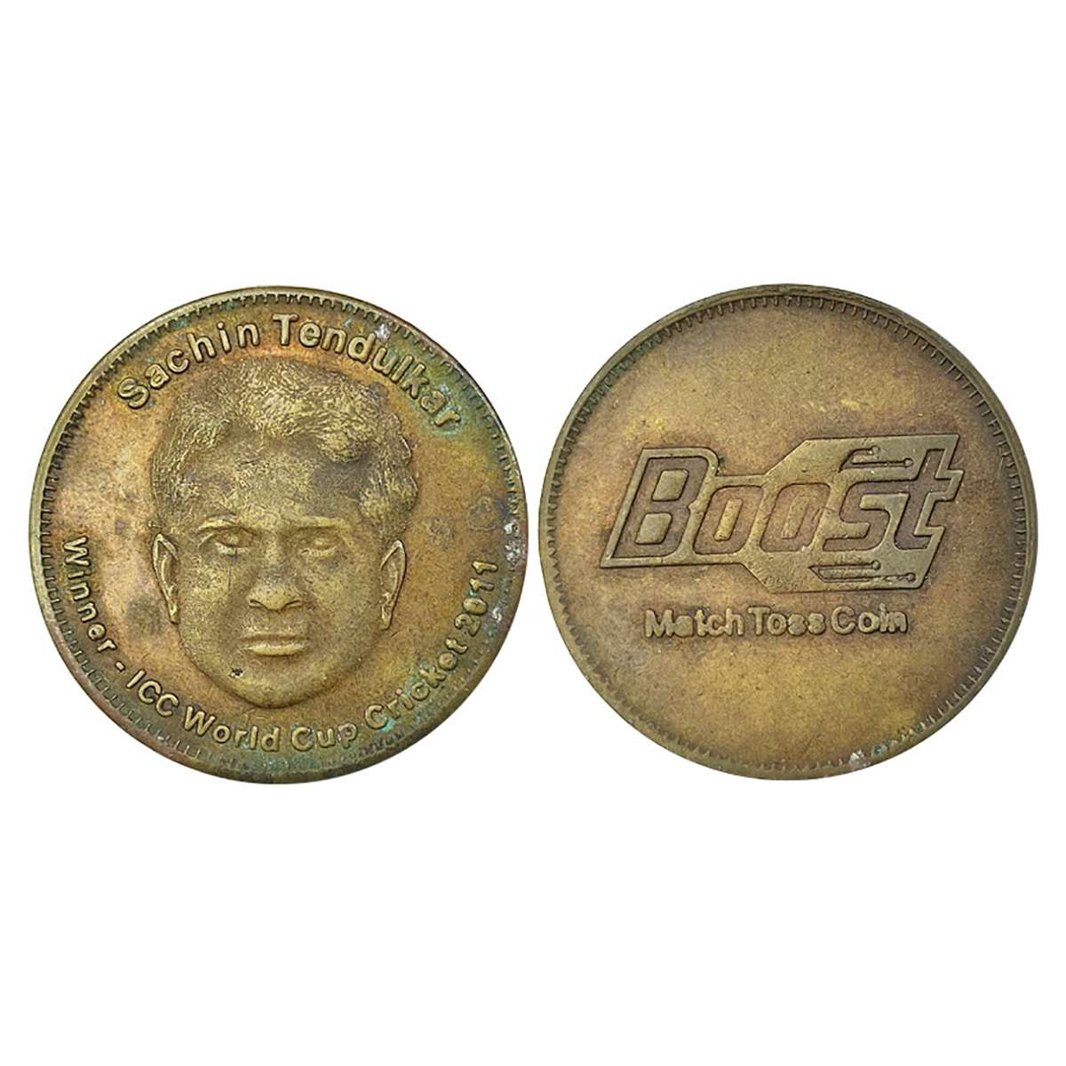 Sachin Tendulkar token, 2011, Copper. Issued on the eve of retiremnt Very Fine. Rare...