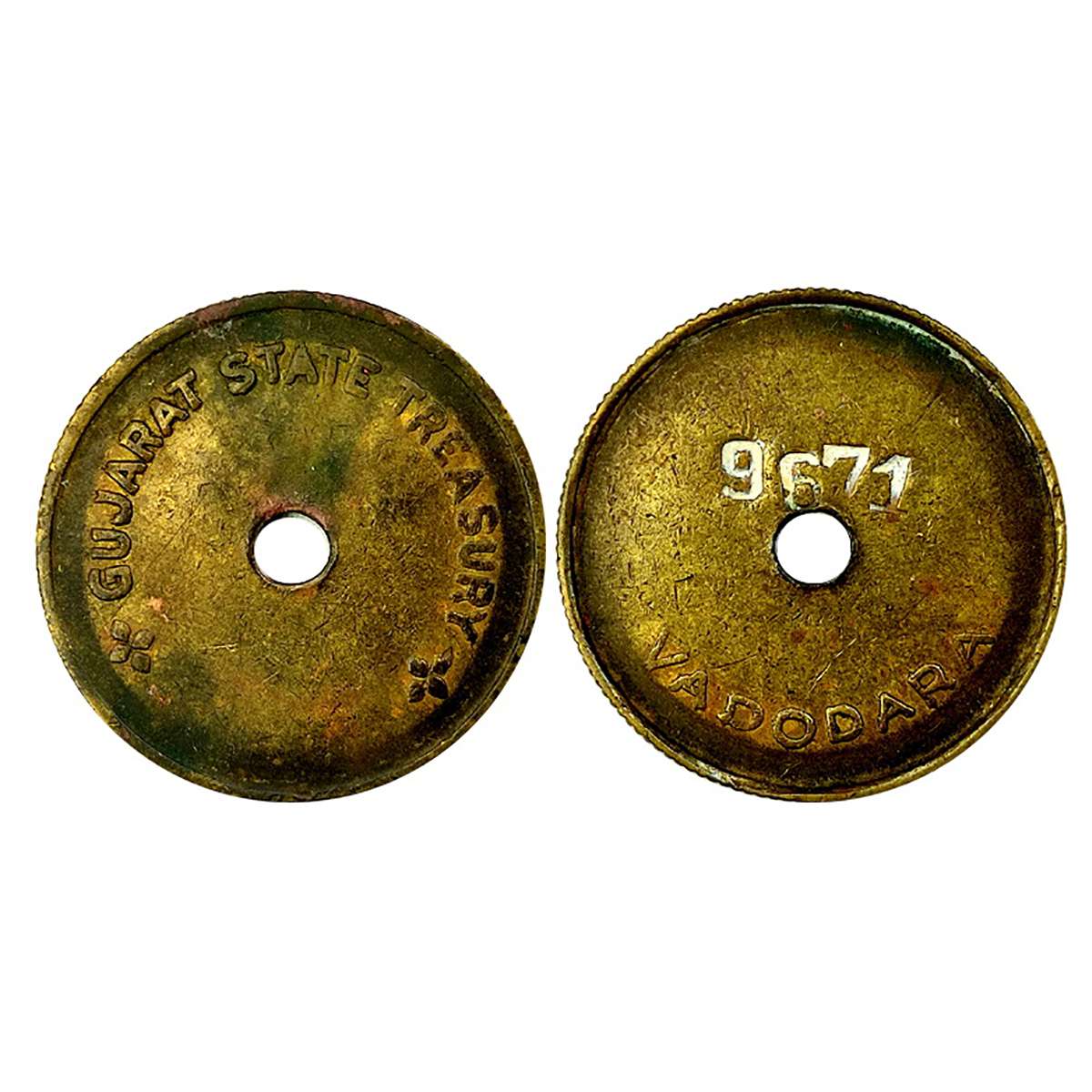 Treasury Token, GUJARAT TREASURY, VADODARA, Copper, Rare. ...