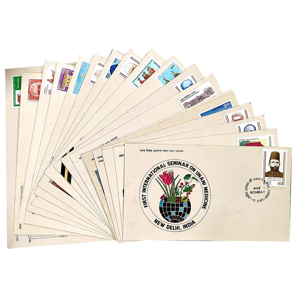 Paper, India Post, First day Covers, 1987, All with respective&nbsp; stamp and Bombay GPO 