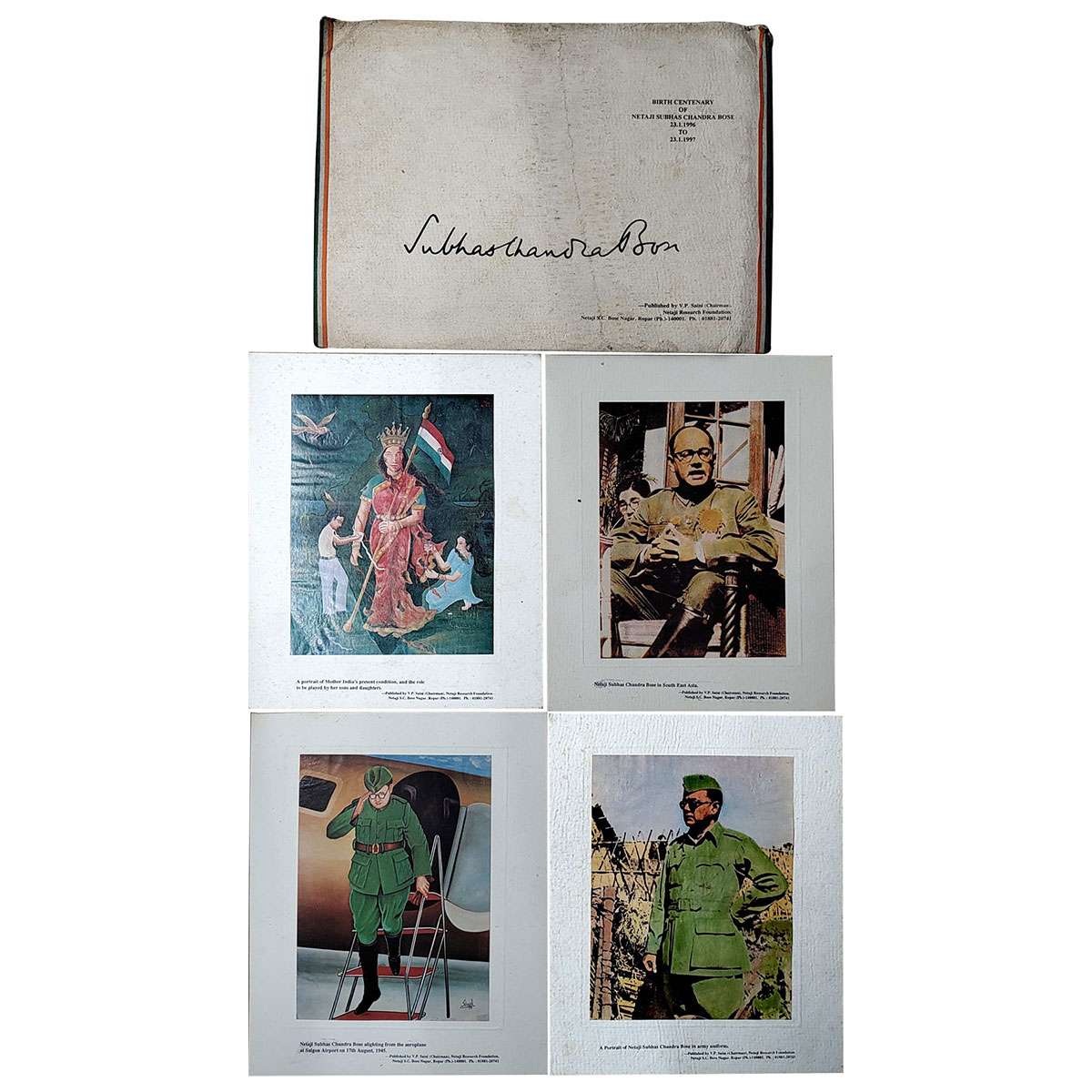 Subhas Chandra Bose Birth Centenary Album, Paper, published by Netaji Research Foundation,