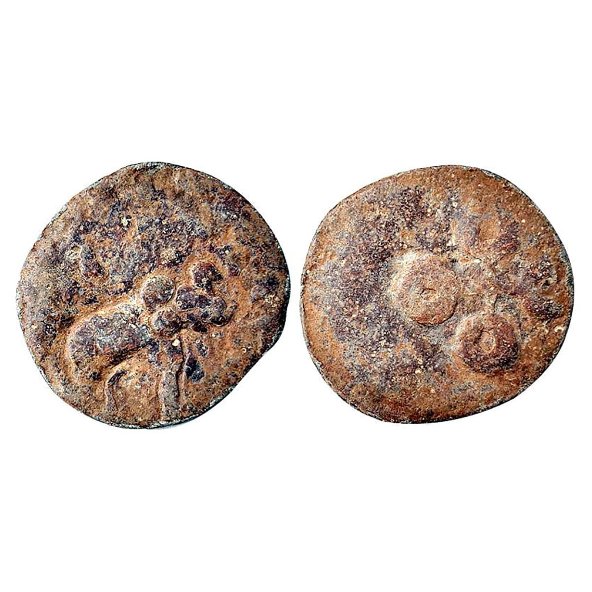 Maharathis of Maharashtra-Karnataka (c. 100 BC), Lead, 5.42 g, an elephant walking to righ
