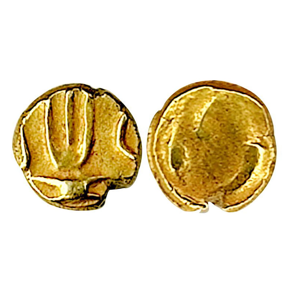 Kunigal of Coonghul, Gold Fanam, 0.38 g, obv. Vira Raya design; rev. globule (Herrli 1.08.
