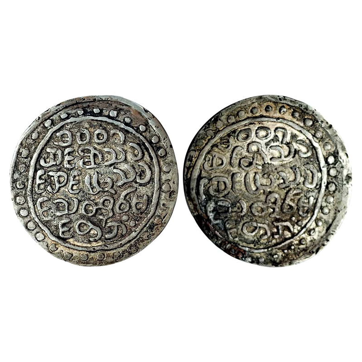 Arakan Rajas, Thado (AD 1645-1652), Silver, 10.21 g, Tanka, legends in Arakanse on both si