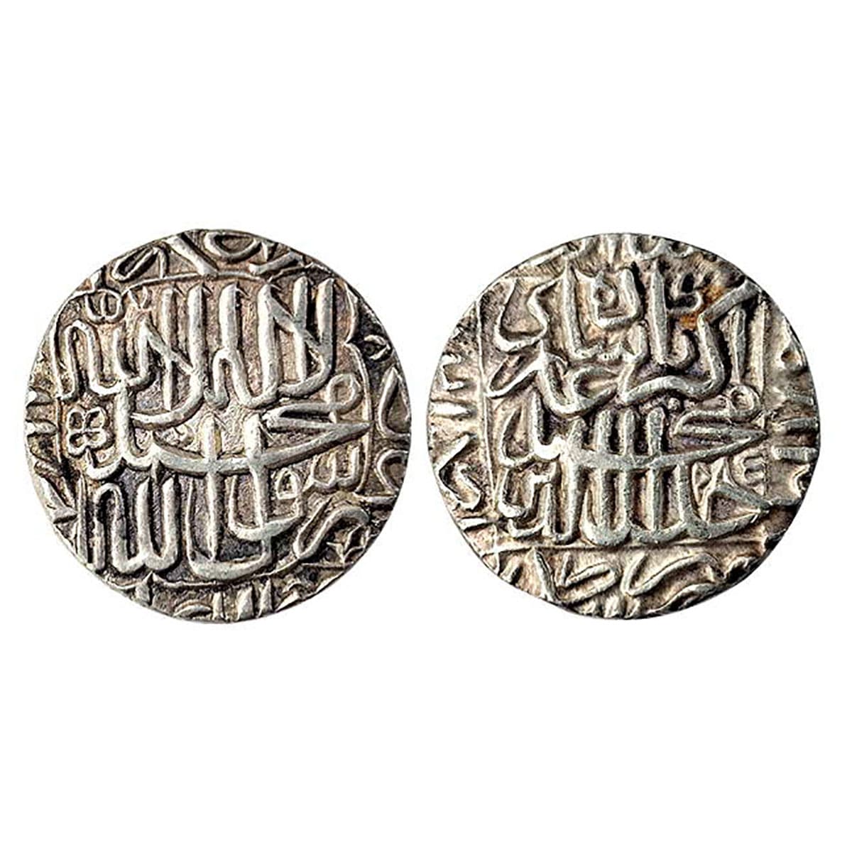Akbar, Agra mint, Silver, Rupee, Kalima, Square-area type, complete mint name at bottom on