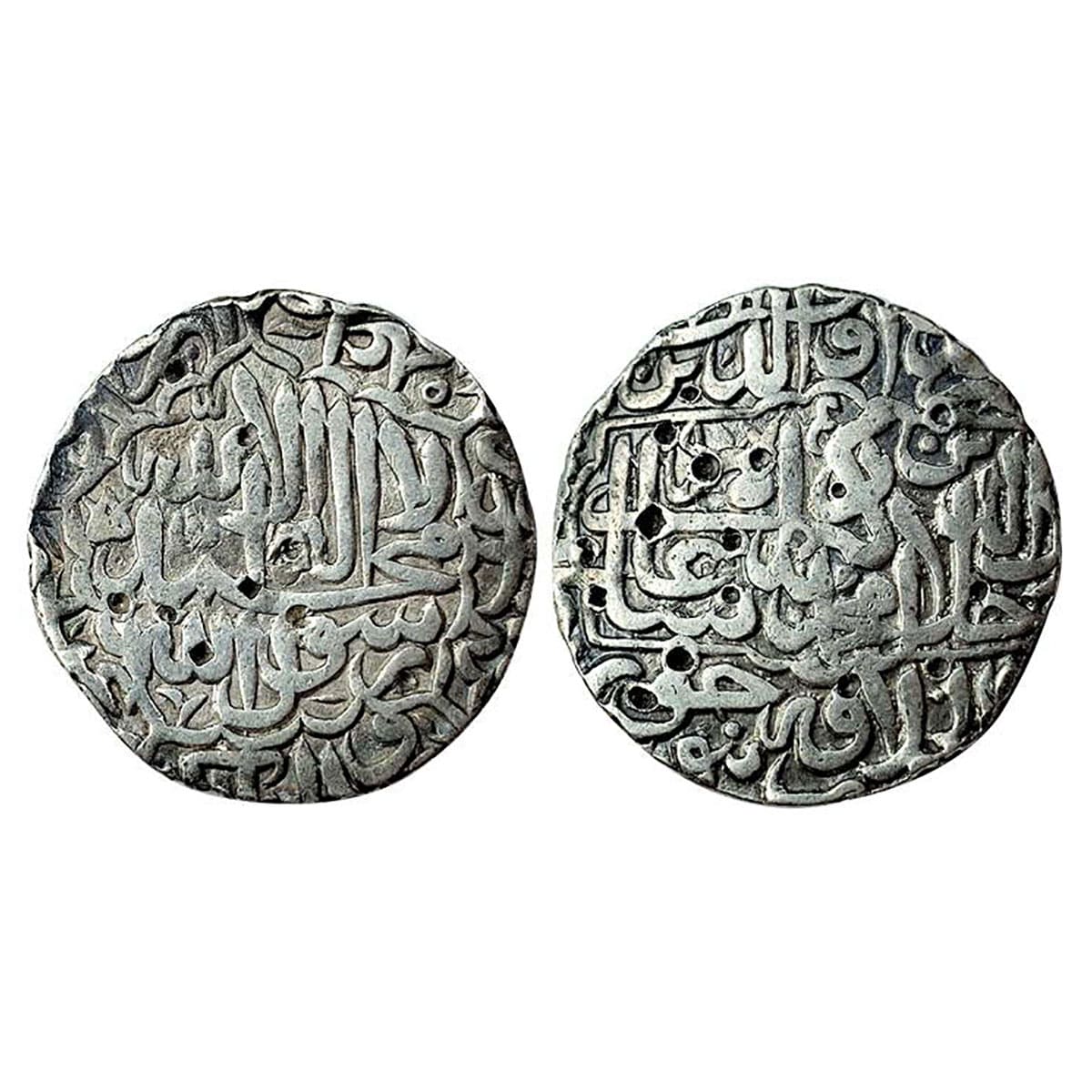 Akbar, Jaunpur mint, Silver, Rupee, Dar ul Khilafat Jaunpur, Kalima, Square-area type, min
