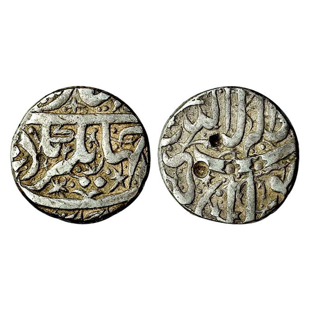 Jahangir, Rupee, Silver, Nur-ud-din type, Kalima on obv. Very Fine, Rare. ...