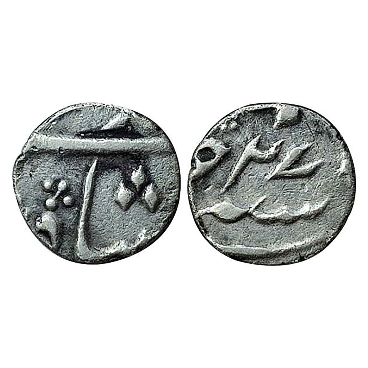 Muhammad Shah, 1/8 Rupee, Silver, 1.37 g, Murshidabad Mint, RY 27. About Extremely Fine, R