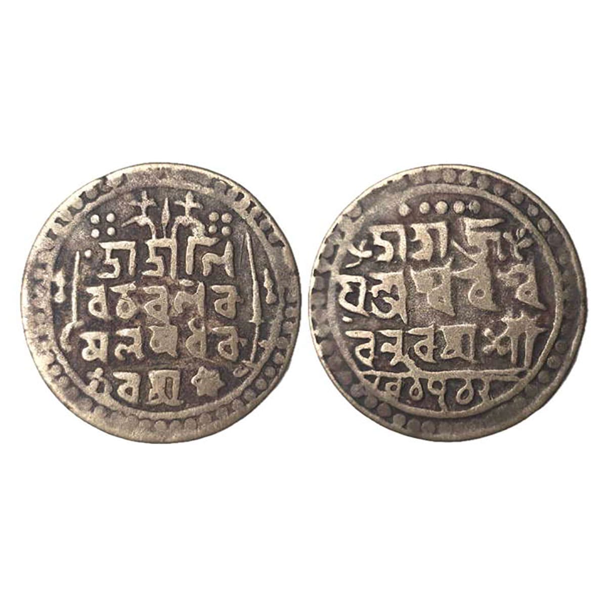 Jaintiapur, Ram Simha II (SE 1712-1754, AD 1790-1832), Silver Tanka, 8.86 g, SK 1712, lege