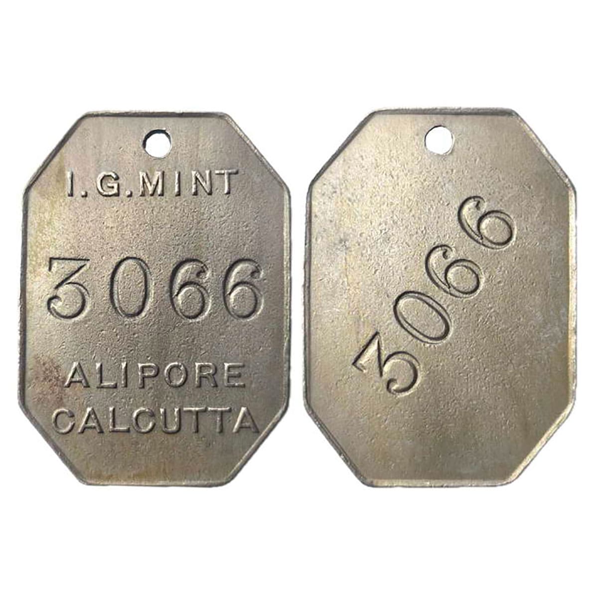 Cupro - Nickel, I.G. Mint, Calcutta Token, Copper-Nickel, 15,30 g, I.G. MINT / ALIPORE / C
