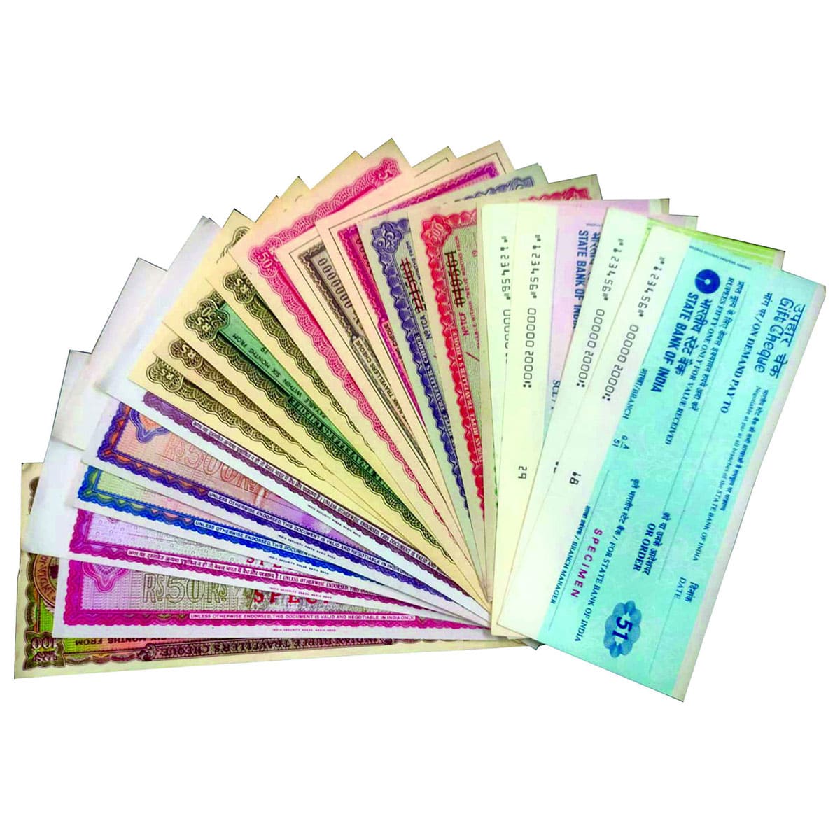 Paper, A collection of 24 numerous Traveller’s Cheques of State Bank of India, Syndicate B