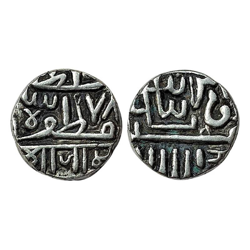 Nawanagar (Jam Nagar), Jam Vibhaji (1852-1894), Silver, 4.7 g, 1 Kori, with the name of Mu